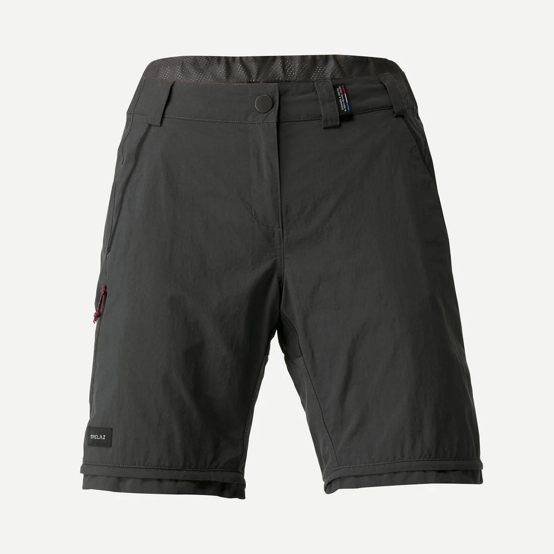 Women's Mountain Trekking 2-in-1 Zip-Off Trousers MT100 - grey - Image 4