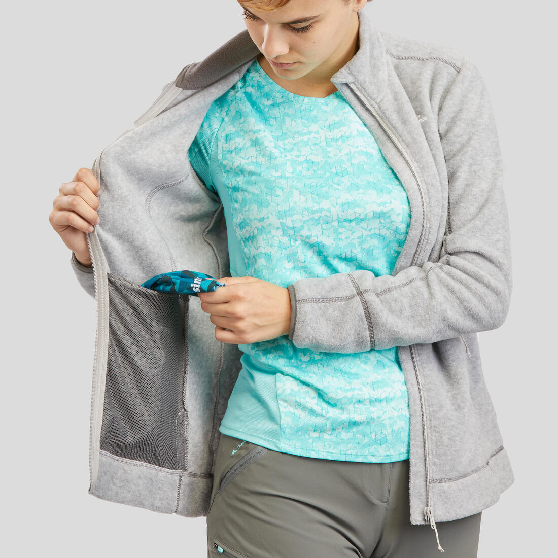 Women’s Mountain Walking Full-zip Fleece MH100 - Image 19