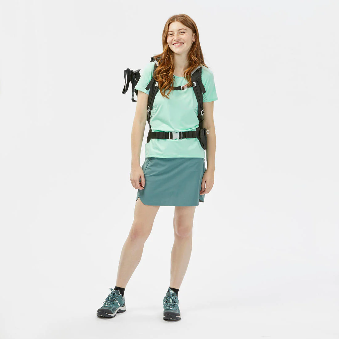 Women's Mountain Walking Short-Sleeved T-Shirt MH500 - Image 4