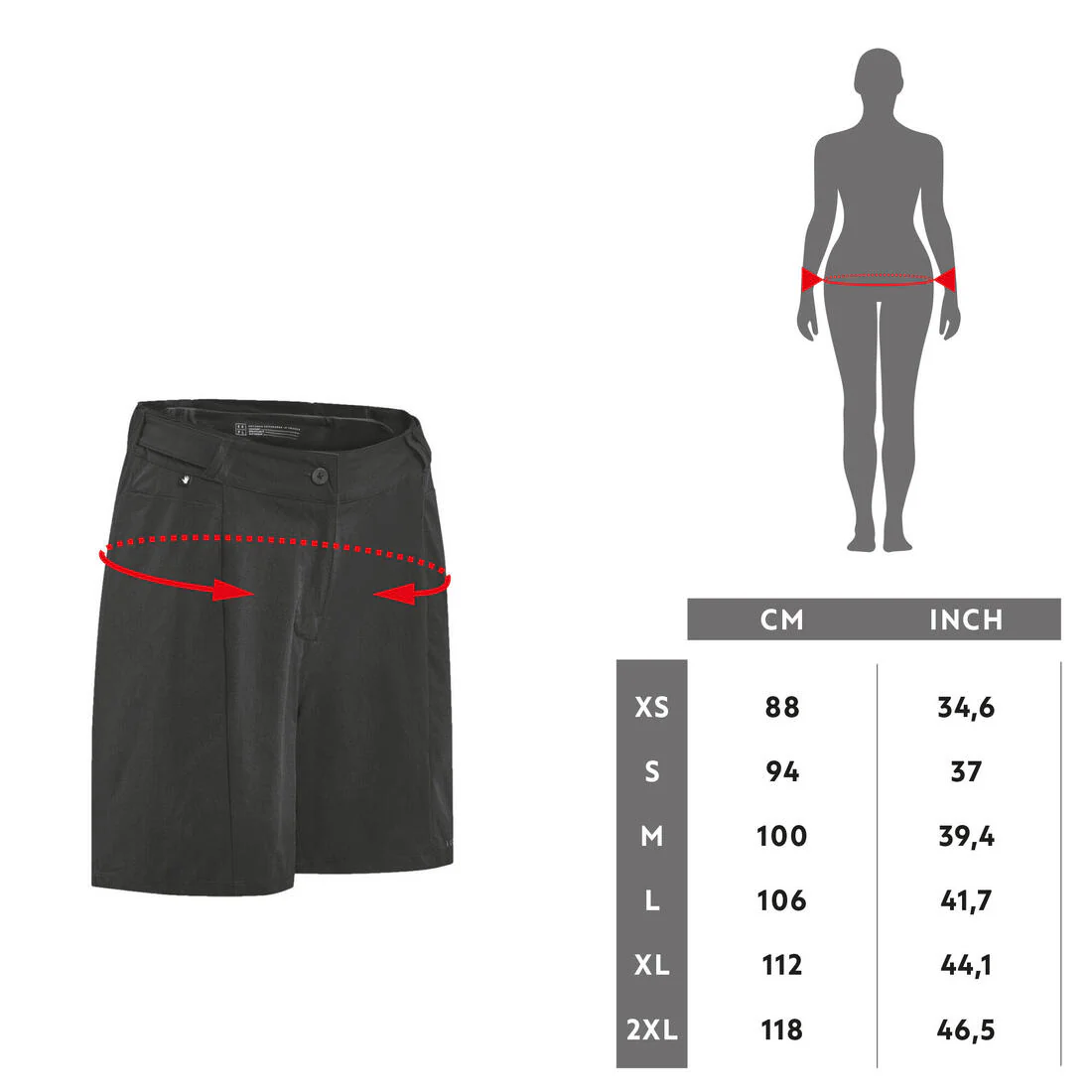 Women's MTB Cargo Shorts - Black - Image 6