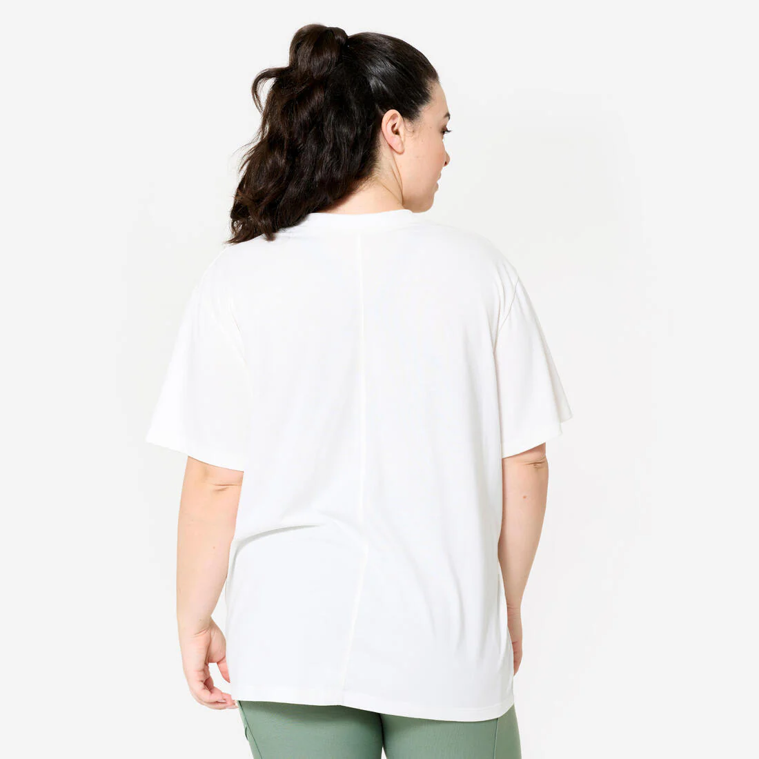 Women's Oversize Cotton T-Shirt - White - Image 4