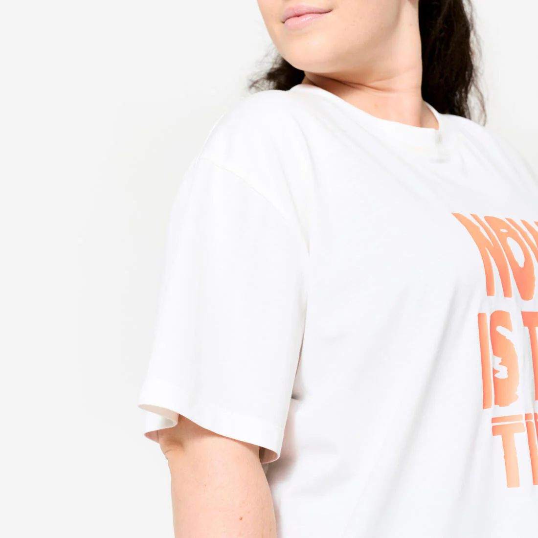 Women's Oversize Cotton T-Shirt - White - Image 6