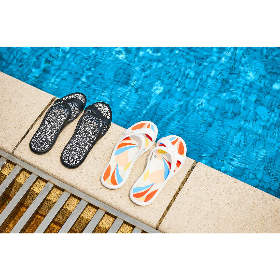 Women's pool sandals - Slap 500 print - Lay - Image 13