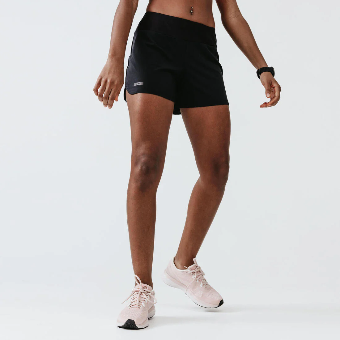 Women's Running Shorts Black - Run 100 - Image 2