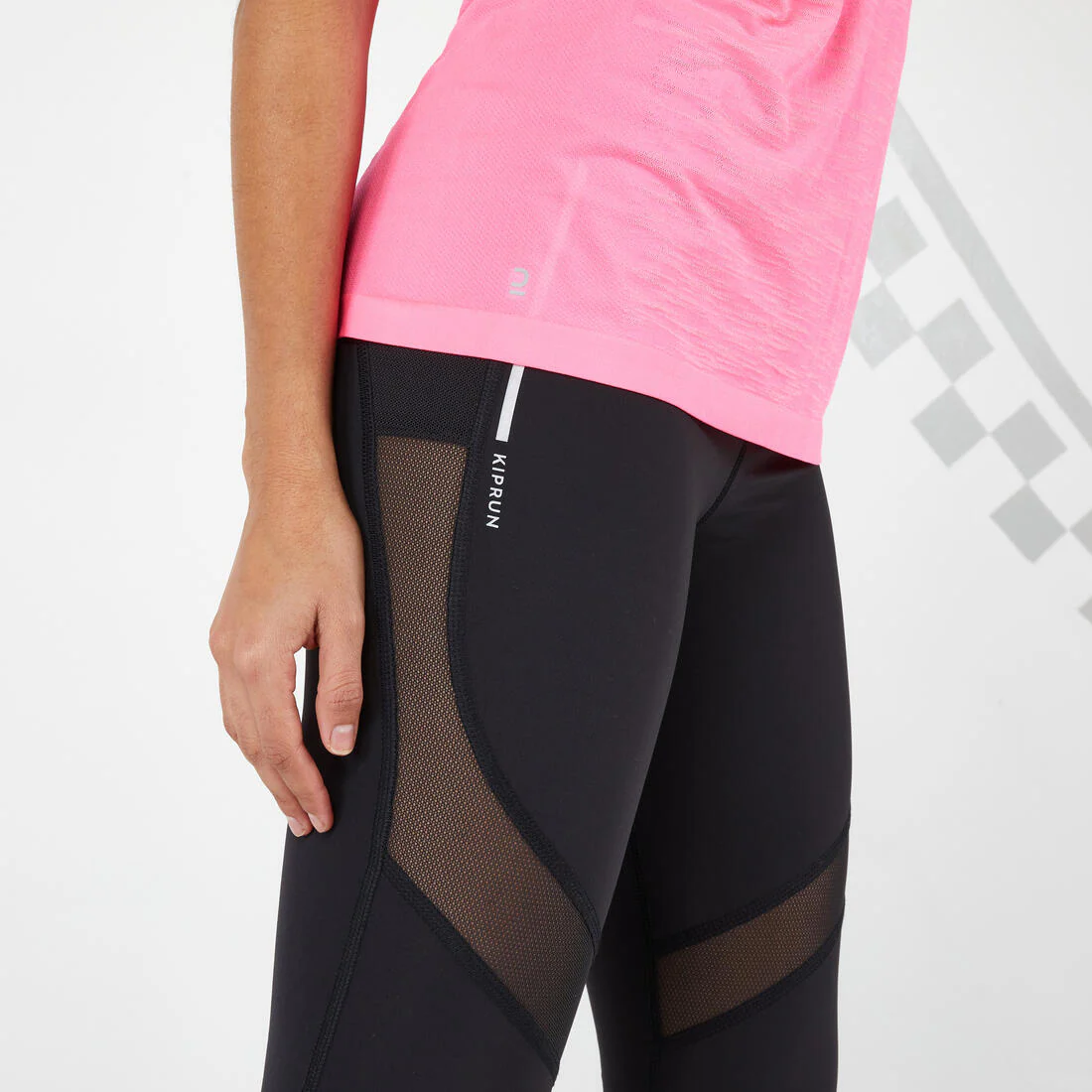 WOMEN'S RUNNING TIGHTS WITH KIPRUN SUPPORT - BLACK - Image 4