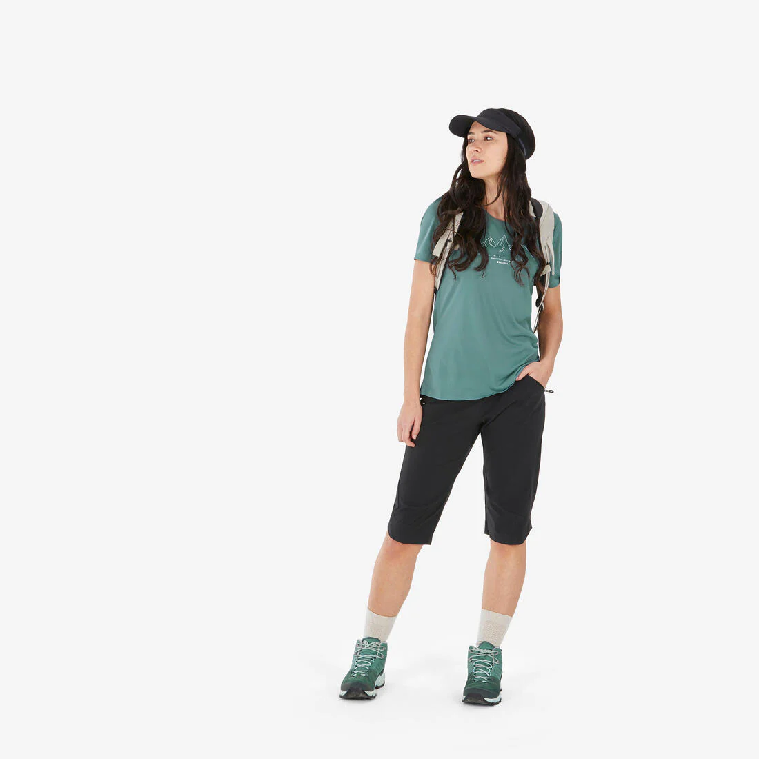 Women’s short-sleeved hiking T-shirt, MH500 - Image 9