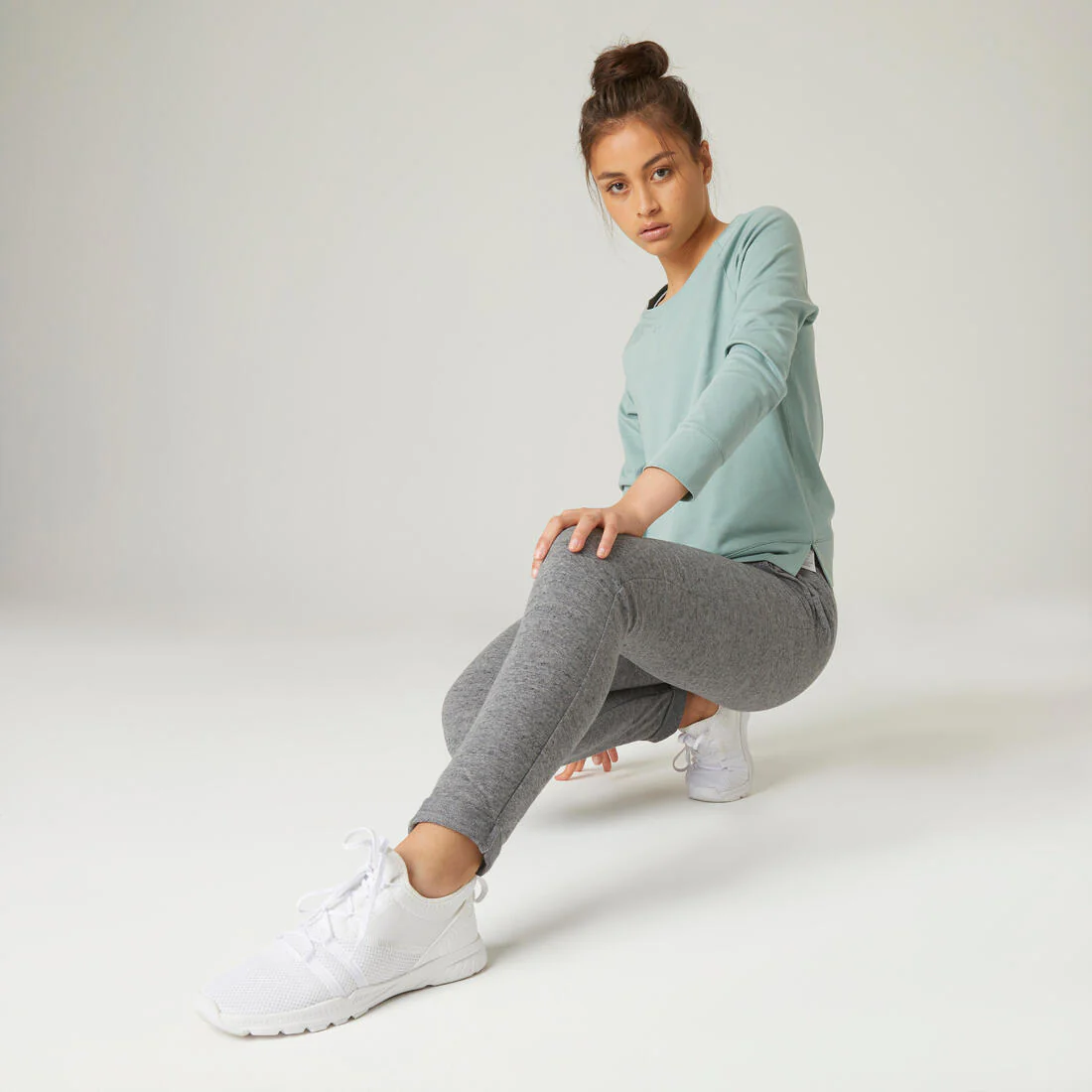 Women's Slim-Fit Fitness Jogging Bottoms 500 - Image 5