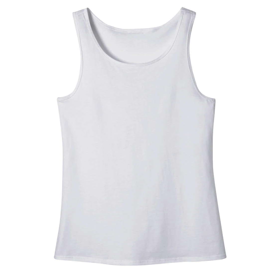Women's Straight-Cut Crew Neck Cotton Fitness Tank Top 100 - Icy - Image 12