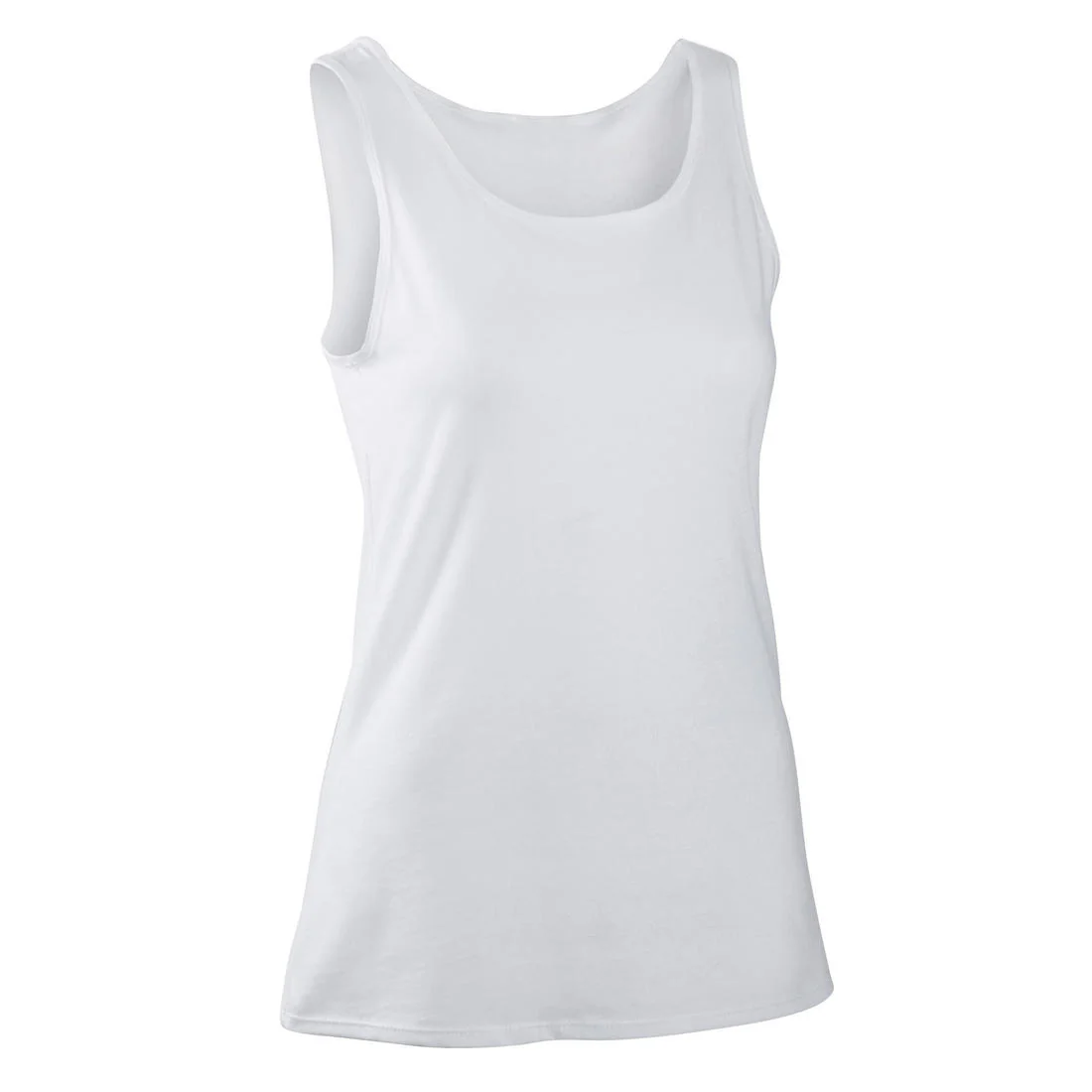 Women's Straight-Cut Crew Neck Cotton Fitness Tank Top 100 - Icy - Image 13