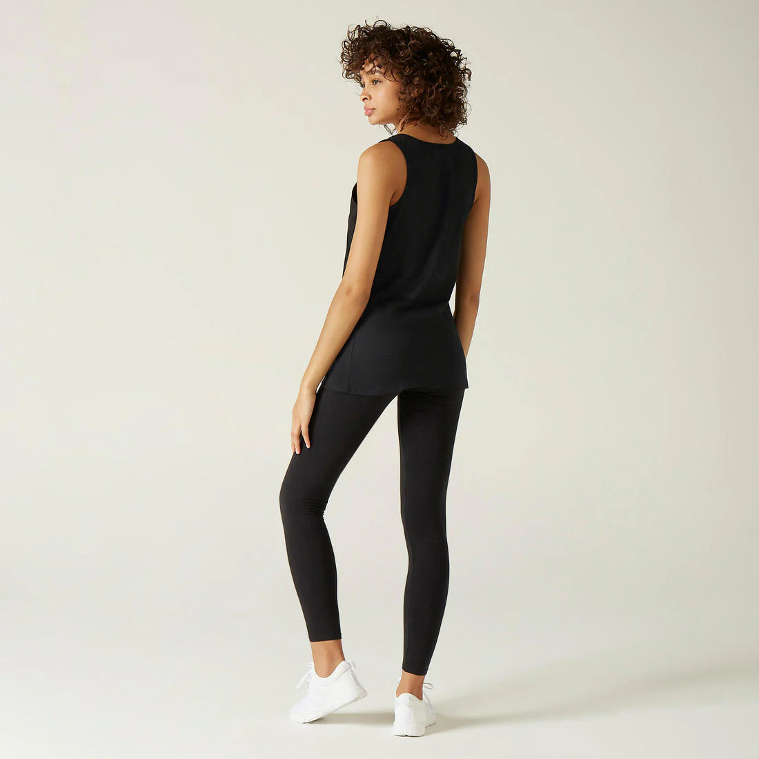 Women's Straight-Cut Crew Neck Cotton Fitness Tank Top 100 - Icy - Image 6