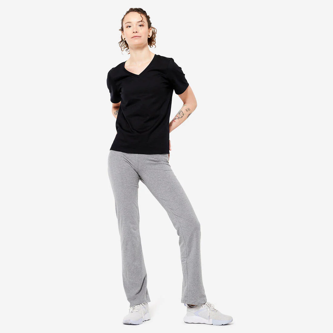 Women's Straight-Cut Fitness Leggings Fit+ 500 - Image 3