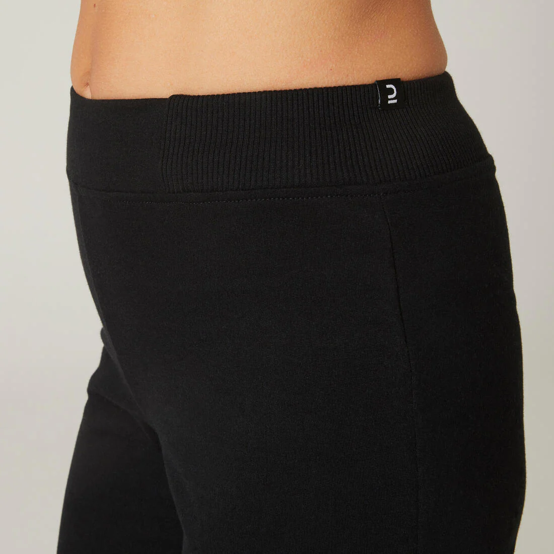 Women's Straight-Fit Fitness Jogging Bottoms 120 - Black - Image 4