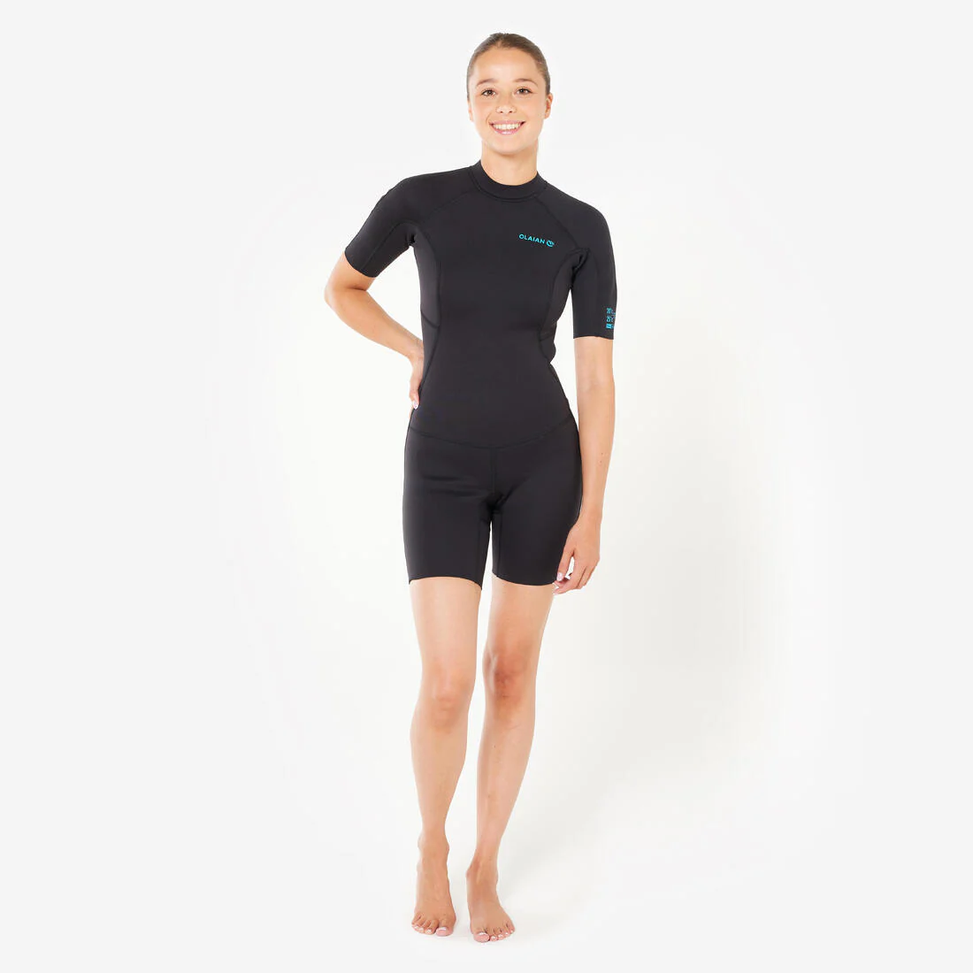 Women’s Surfing Shorty Wetsuit 100 Neoprene 1,5 mm - Image 6