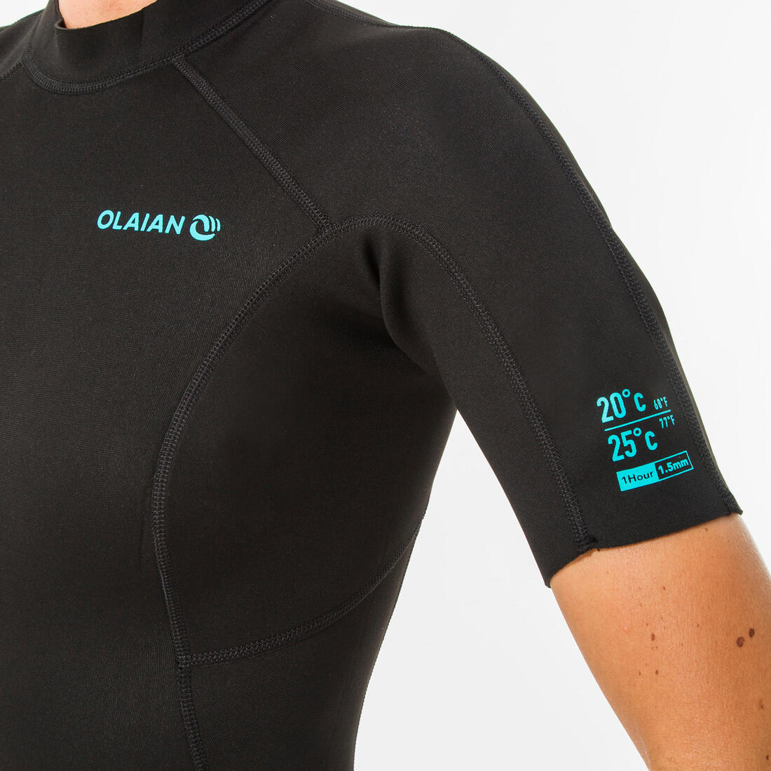 Women’s Surfing Shorty Wetsuit 100 Neoprene 1,5 mm - Image 7