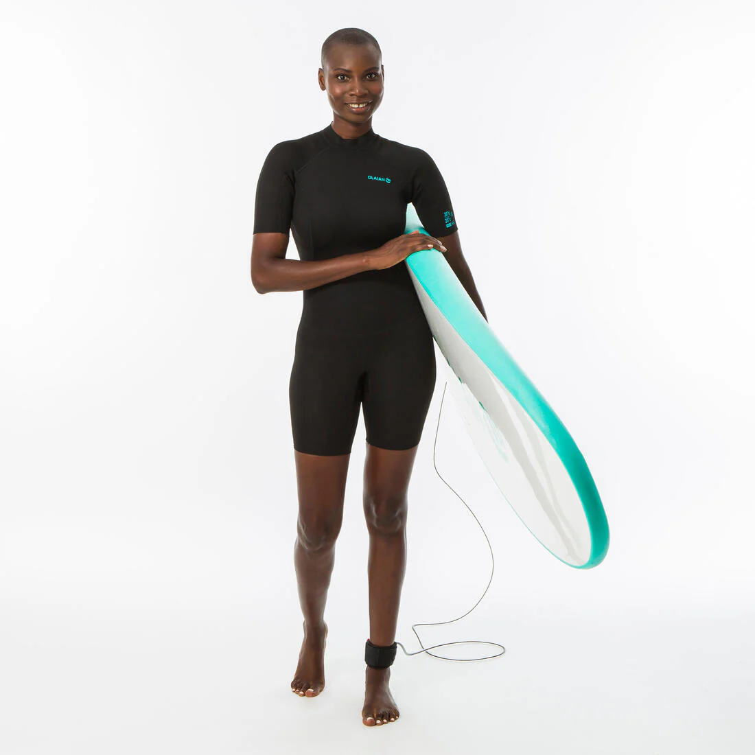 Women’s Surfing Shorty Wetsuit 100 Neoprene 1,5 mm - Image 8
