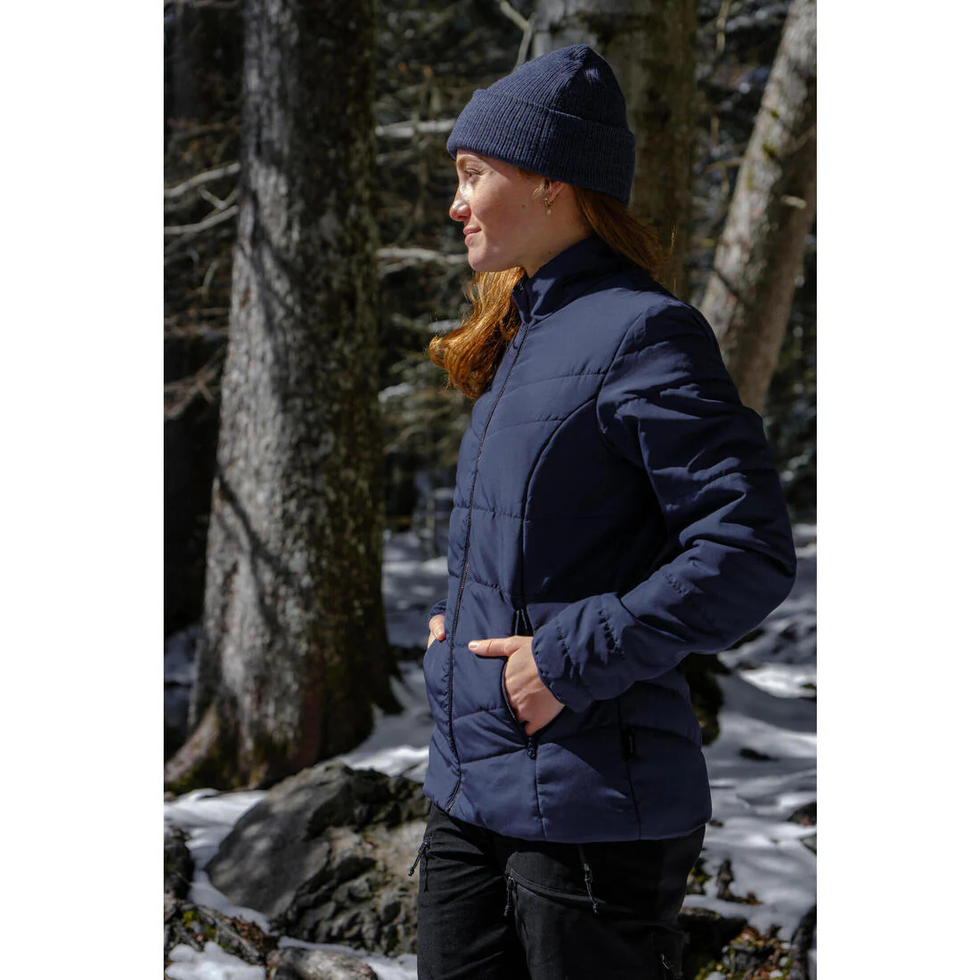 Women’s synthetic trekking down jacket MT50 5°C - Blue - Image 13
