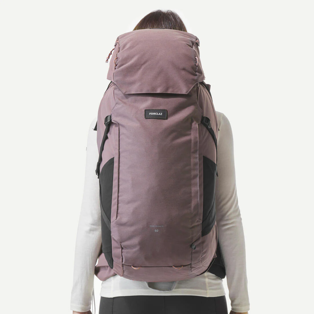Women's Travel 900 60+6L suitcase-style travel backpack - Brown - Image 5