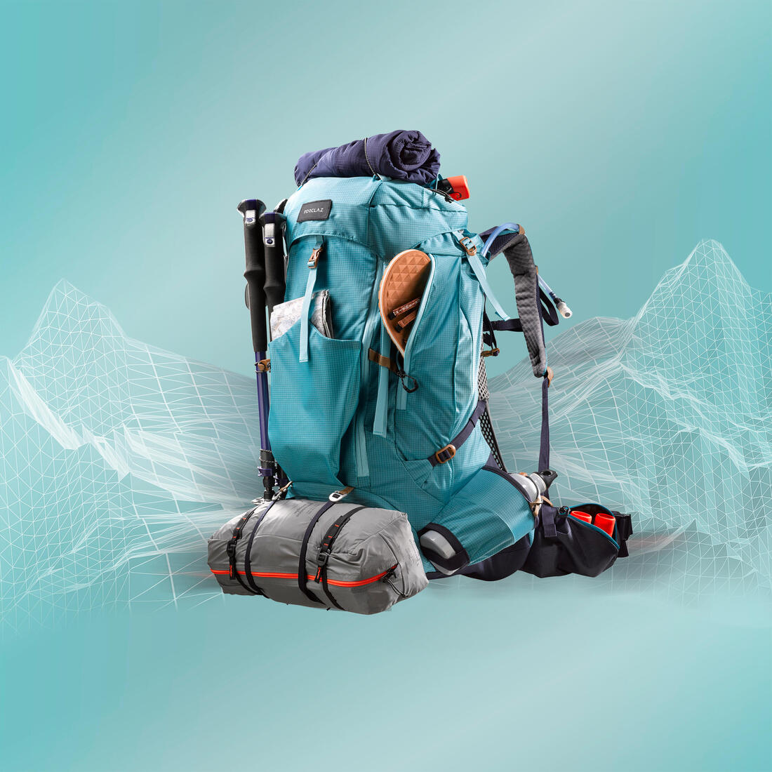 Women's Trekking Backpack 45+10 L - MT500 AIR - Image 8