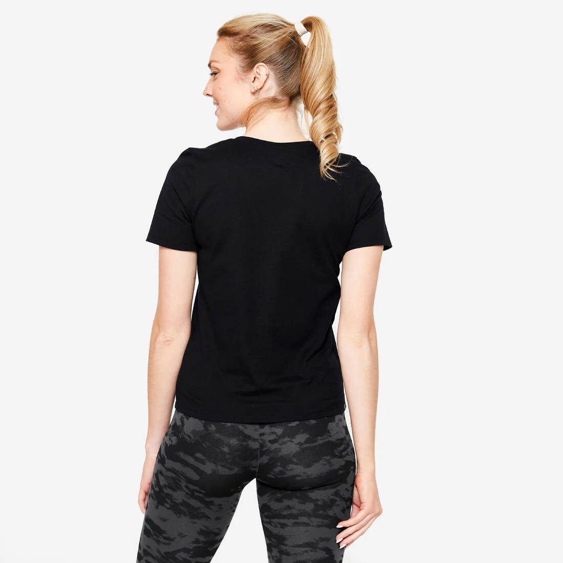 Women's V-Neck Cotton Fitness T-Shirt - Image 13