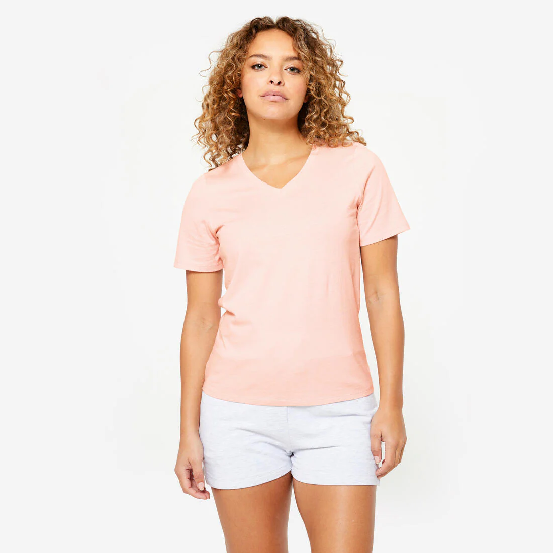 Women's V-Neck Cotton Fitness T-Shirt - Image 3