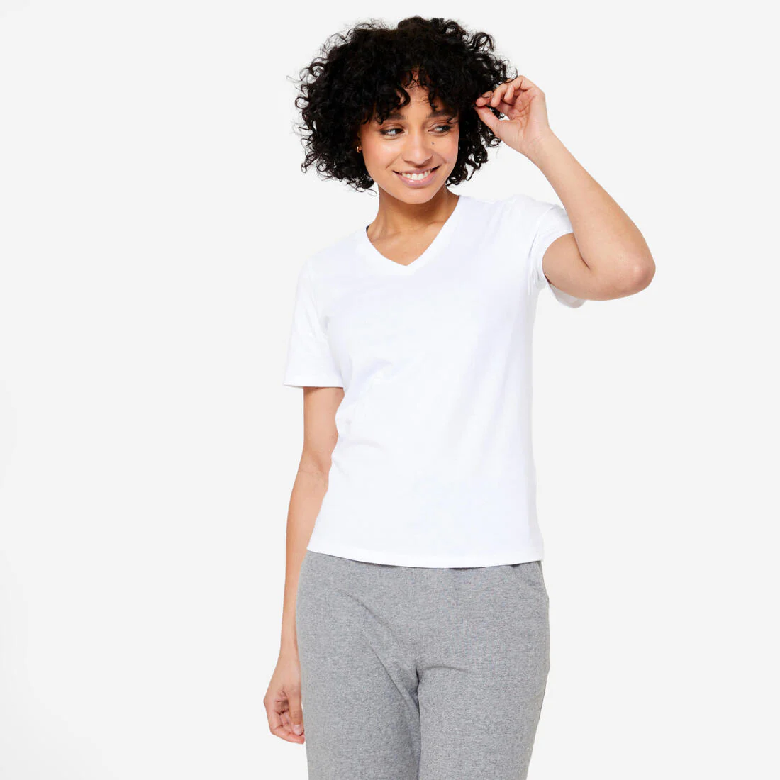 Women's V-Neck Cotton Fitness T-Shirt - Image 4