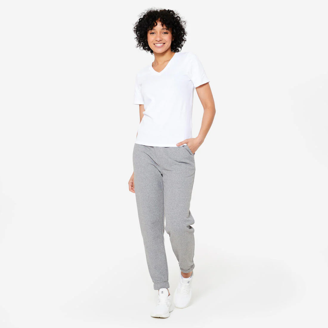 Women's V-Neck Cotton Fitness T-Shirt - Image 5