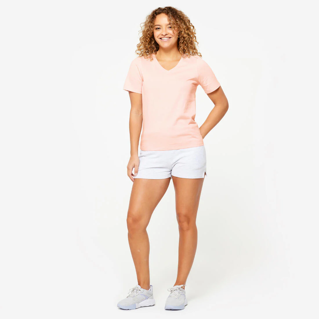 Women's V-Neck Cotton Fitness T-Shirt - Image 7