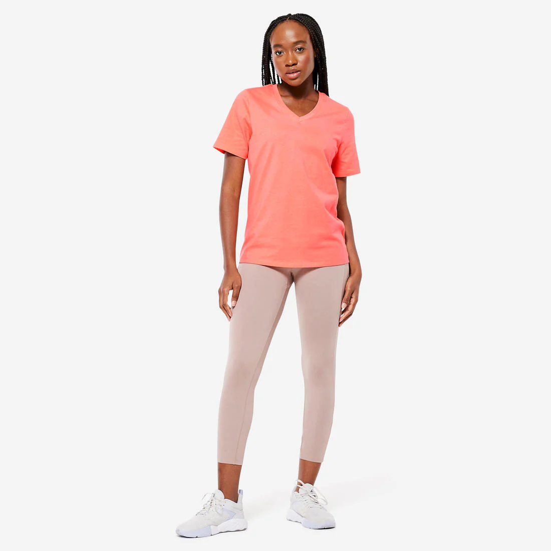 Women's V-Neck Cotton Fitness T-Shirt - Image 8