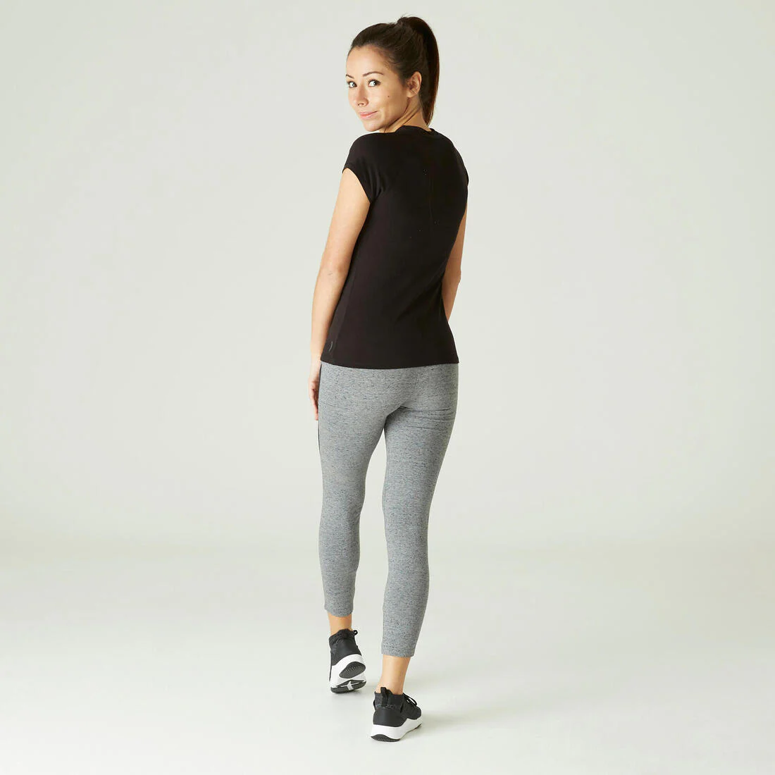 Women's V-Neck Fitness T-Shirt 500 - Ice - Image 20
