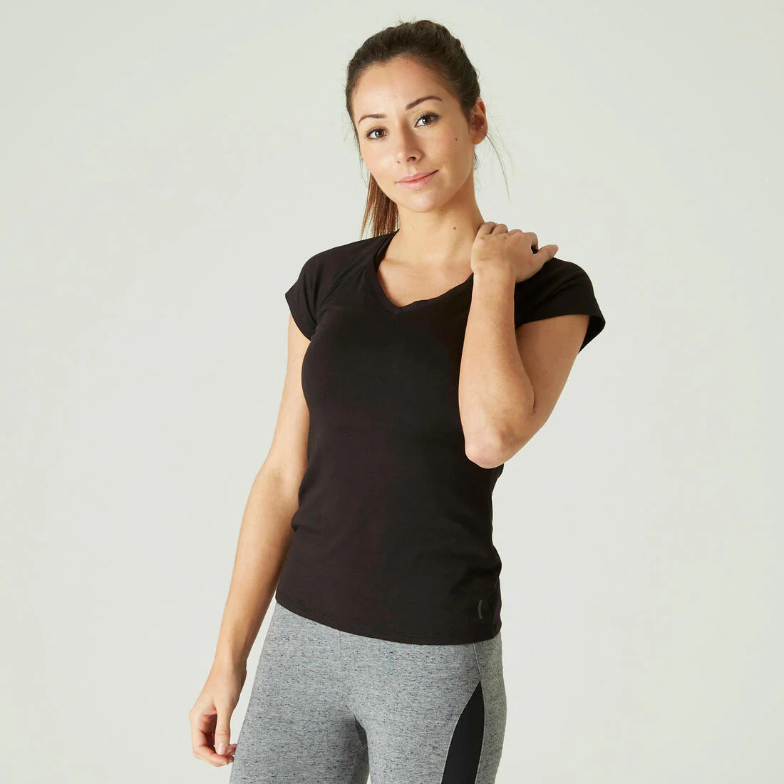 Women's V-Neck Fitness T-Shirt 500 - Ice - Image 24