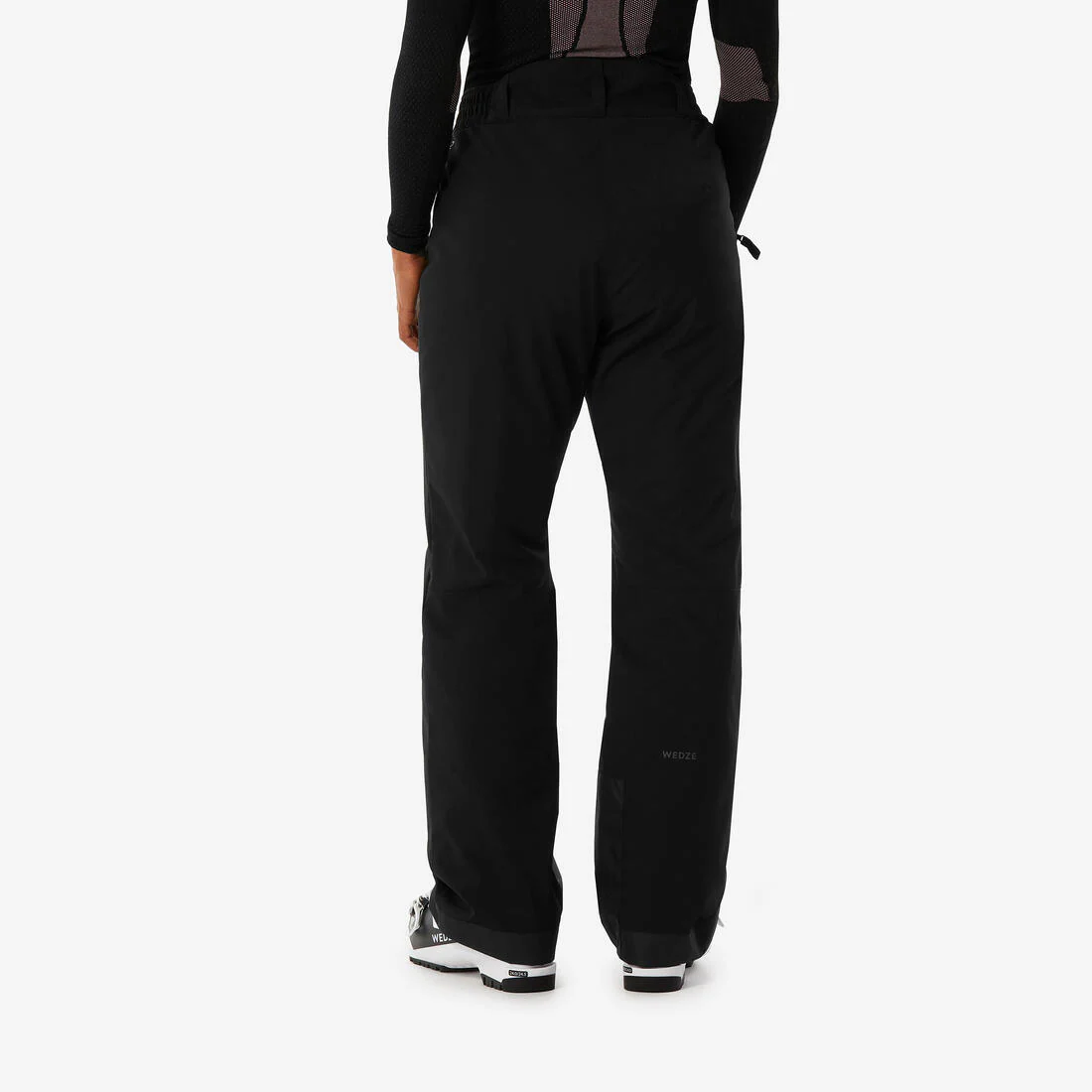 Women’s warm and comfortable skiing and snowboarding trousers, Ski 100 - Black - Image 2
