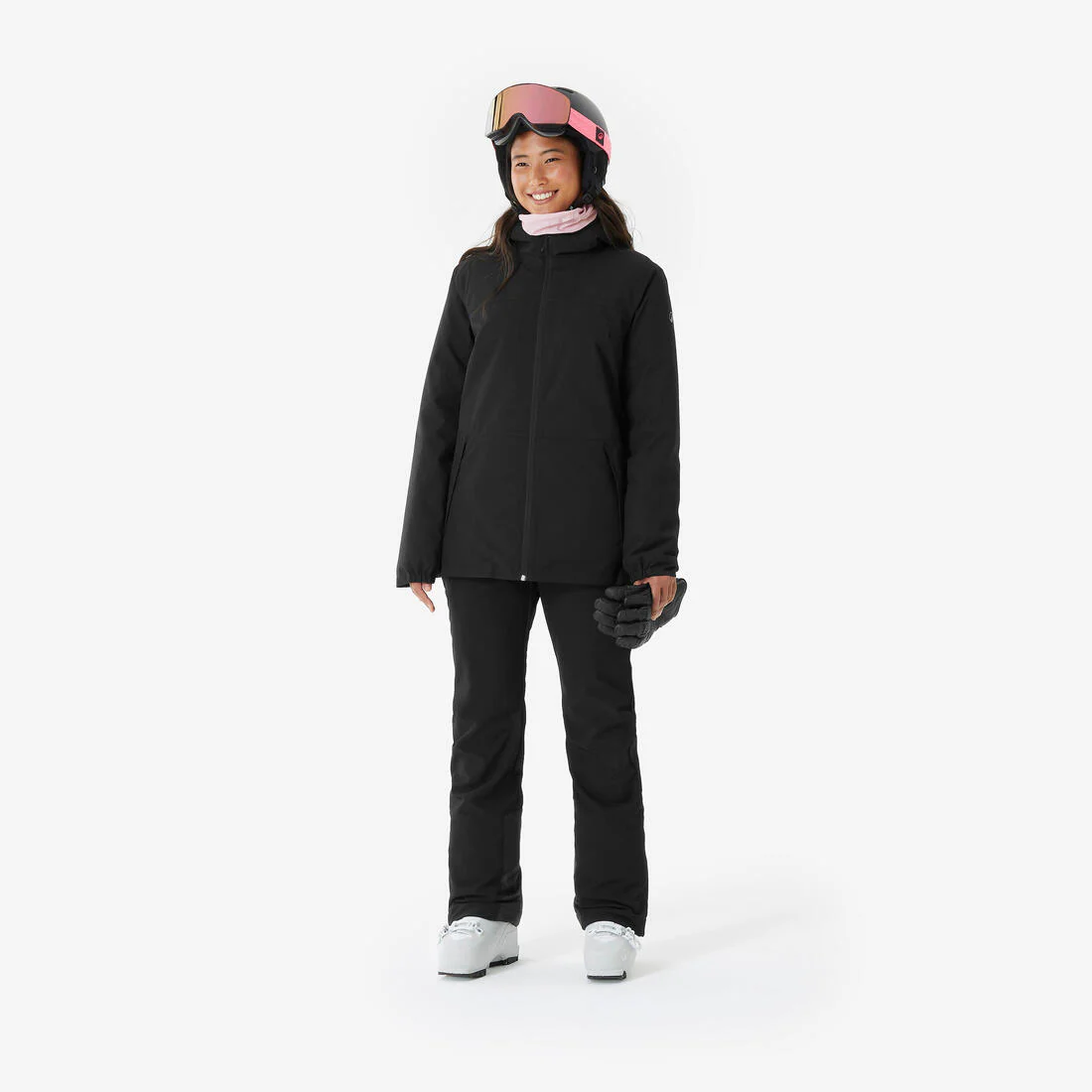 Women’s Warm and Waterproof Ski Jacket 100 - Black - Image 2
