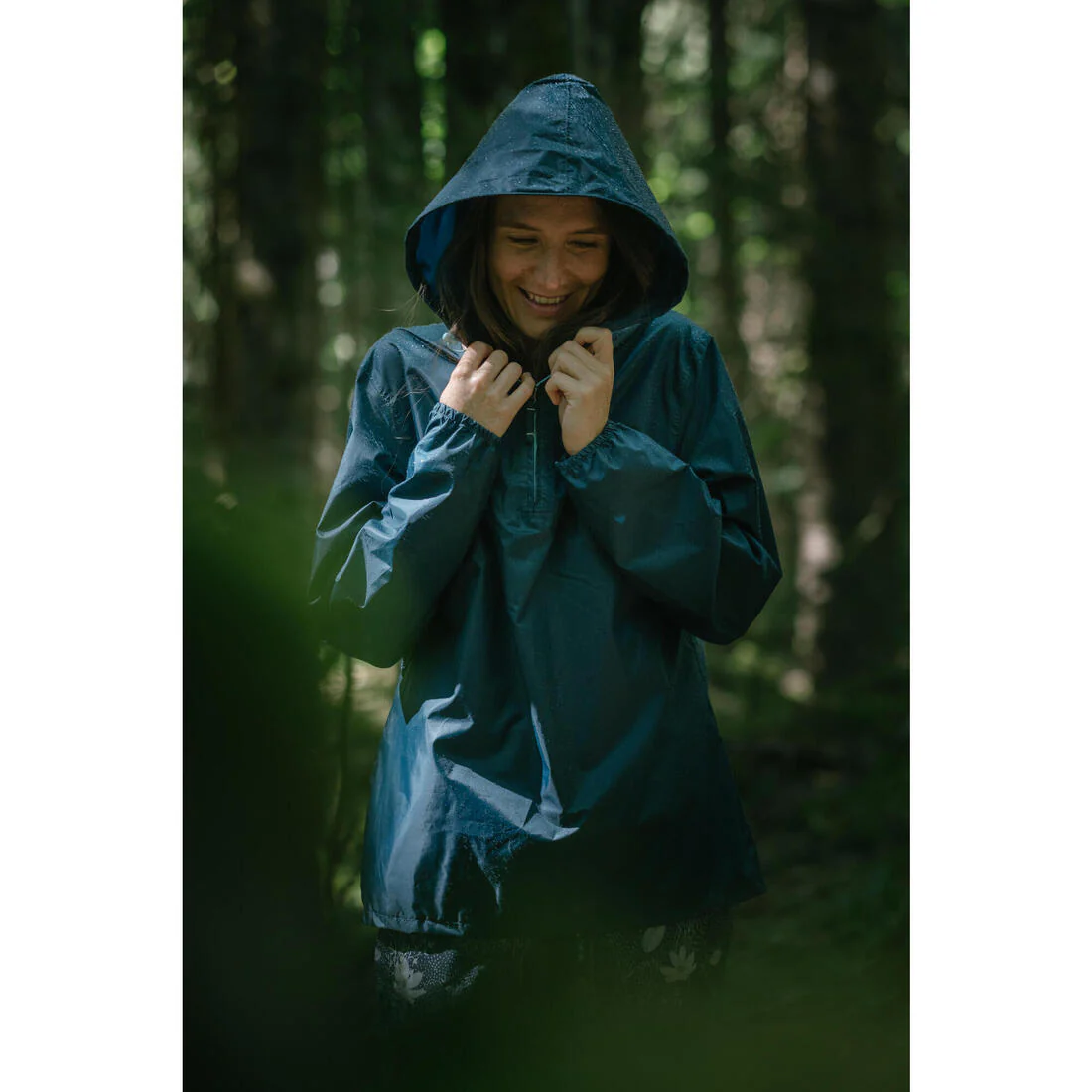 Women’s Water-repellent, Windproof Hiking Jacket Raincut 1/2 Zip - Blue - Image 11