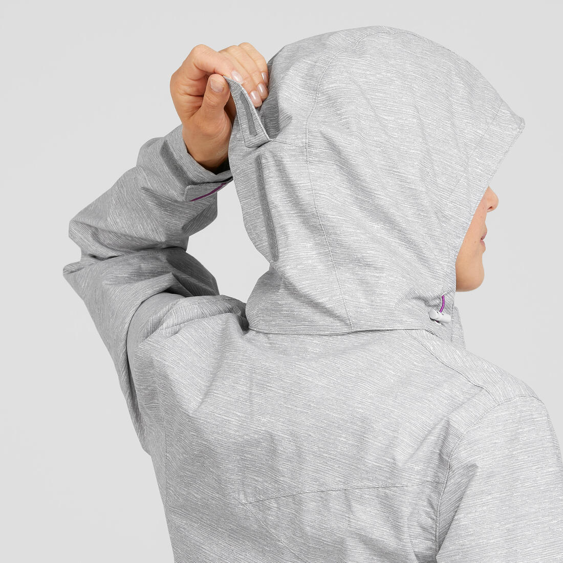 Women's waterproof hiking jacket MH100 - Grey - Image 5