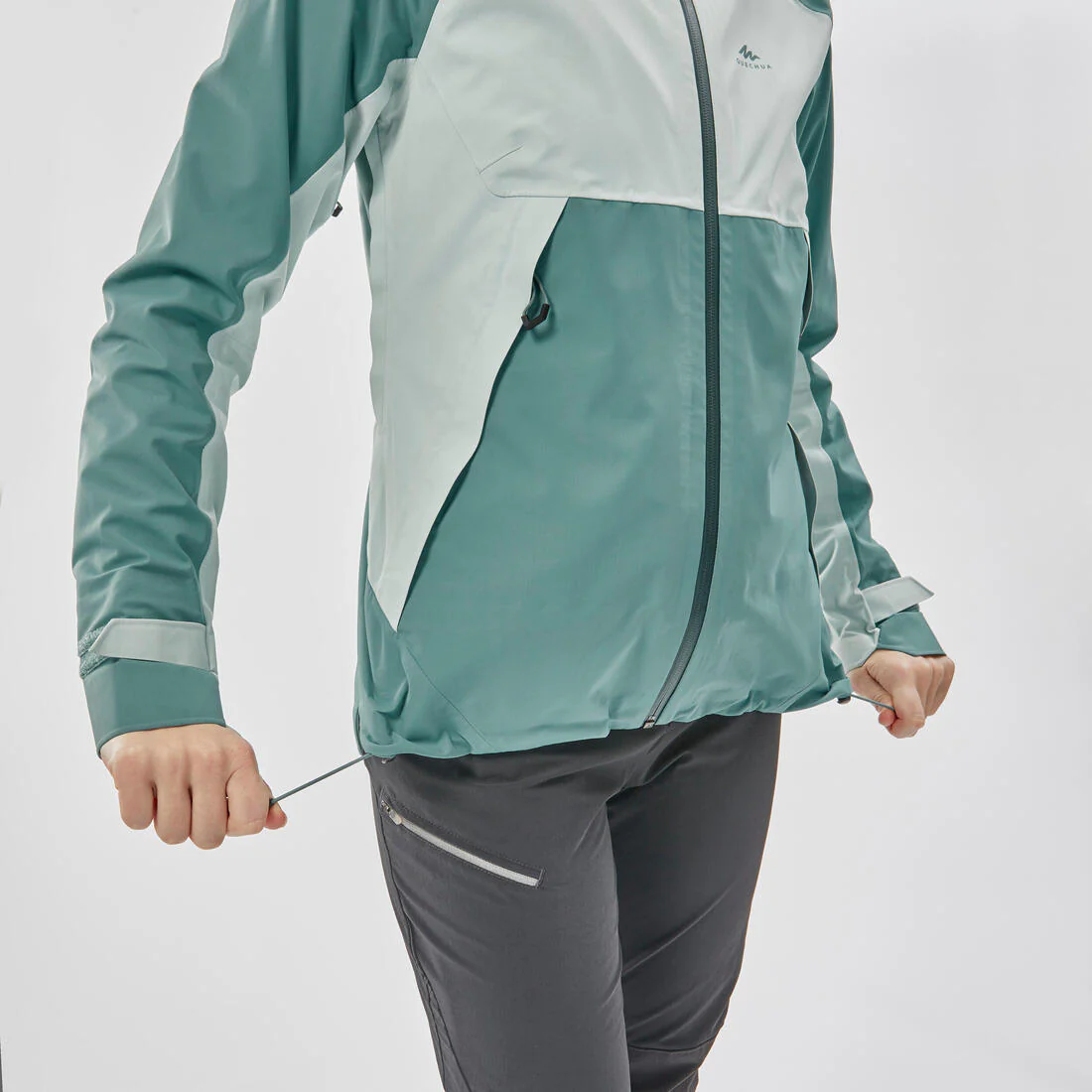 Women’s waterproof hiking jacket, MH500 - Orange & - Image 20