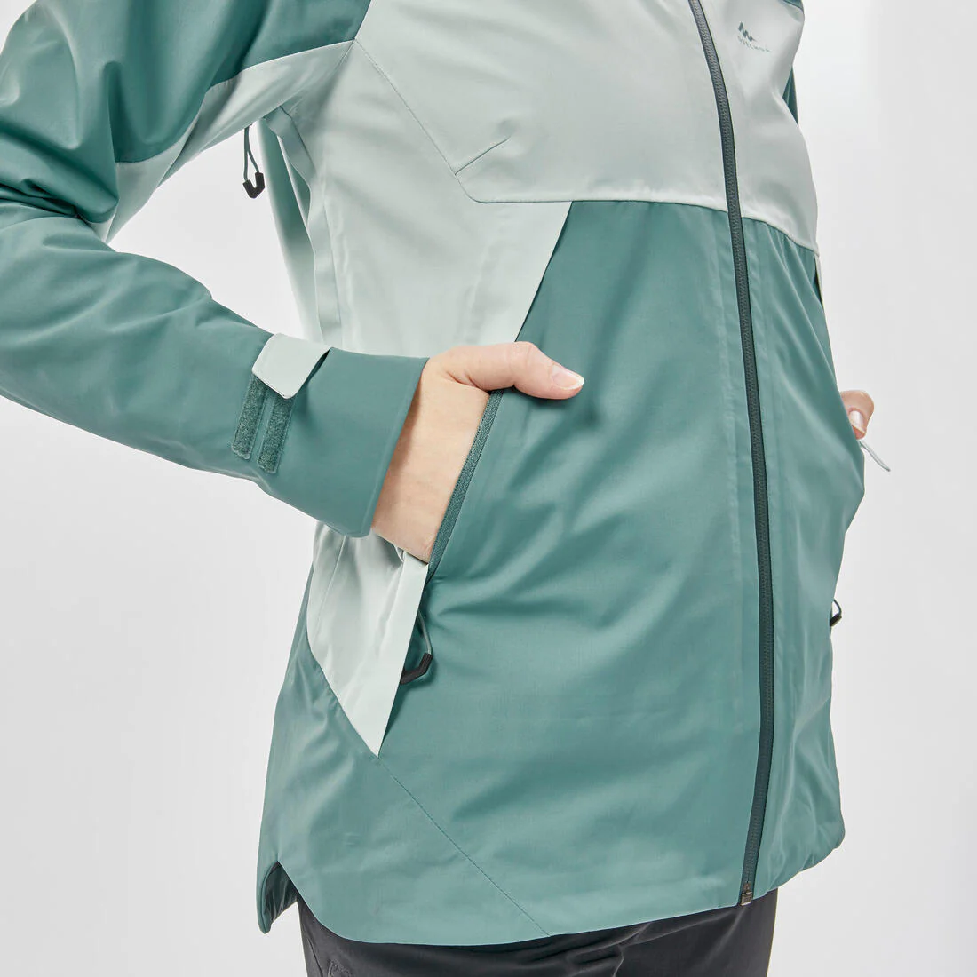 Women’s waterproof hiking jacket, MH500 - Orange & - Image 24