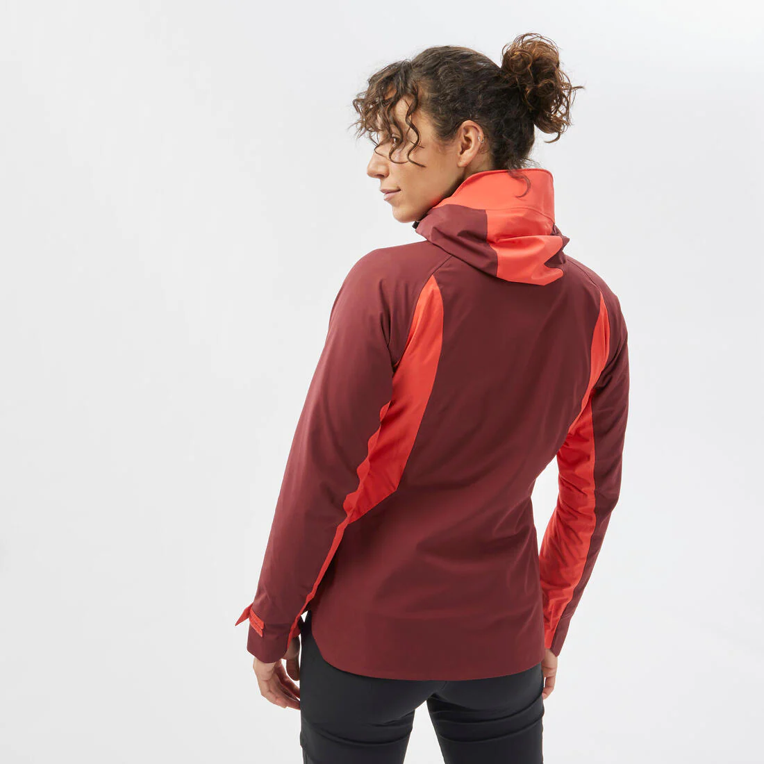 Women’s waterproof hiking jacket, MH500 - Orange & - Image 29