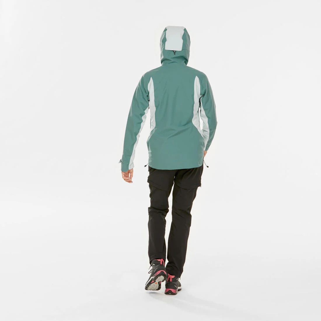 Women’s waterproof hiking jacket, MH500 - Orange & - Image 30