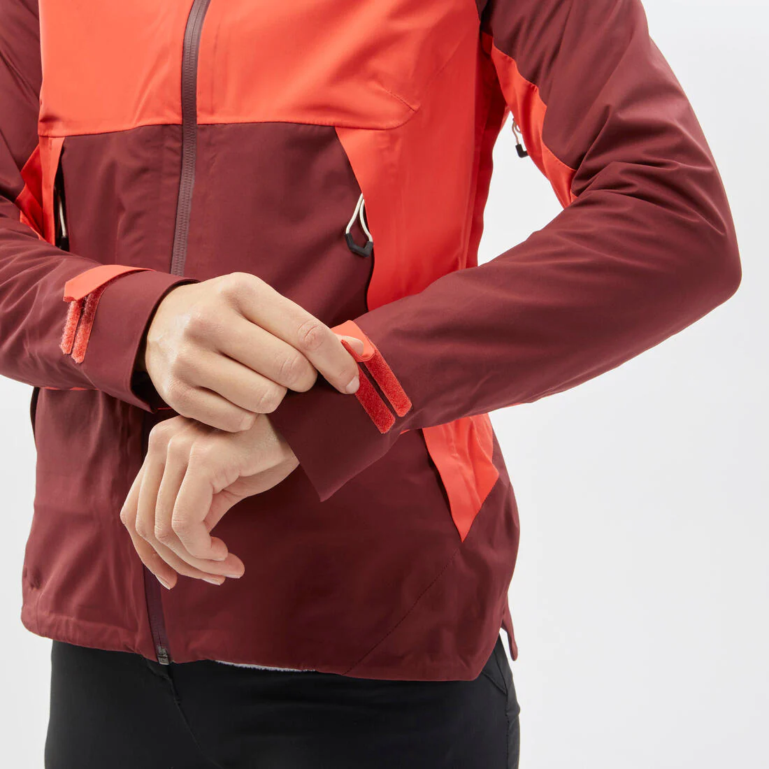 Women’s waterproof hiking jacket, MH500 - Orange & - Image 32