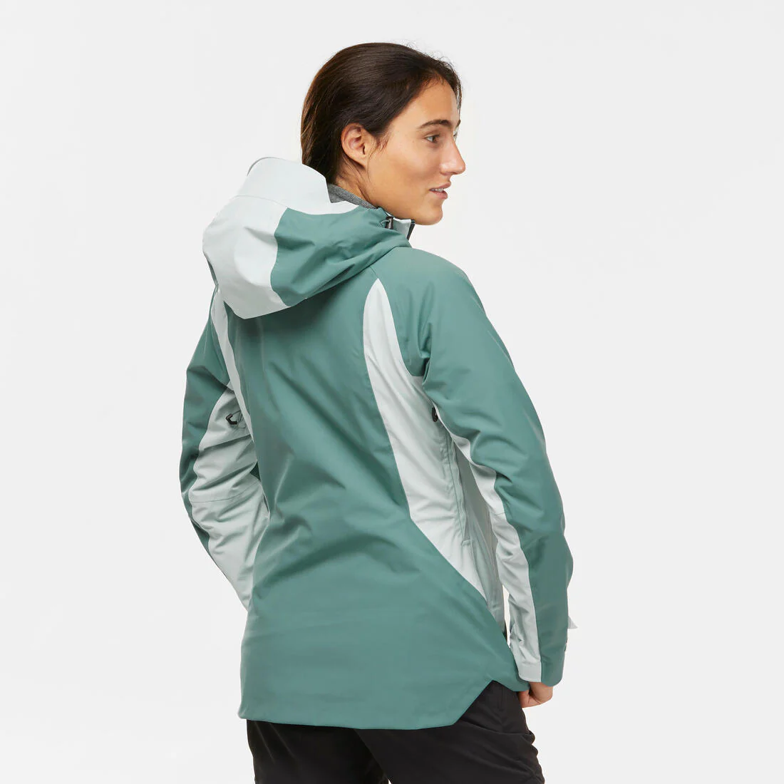 Women’s waterproof hiking jacket, MH500 - Orange & - Image 37