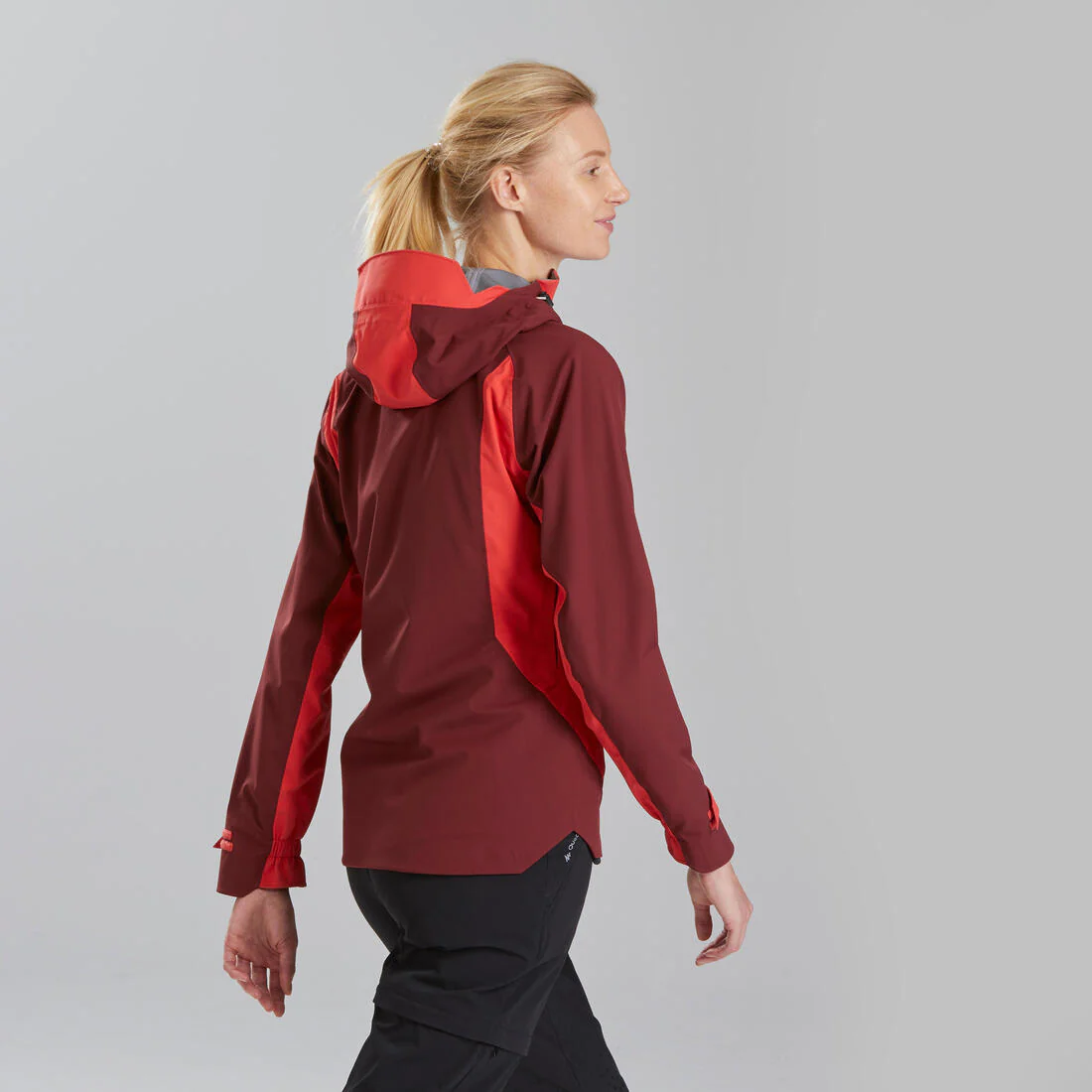 Women’s waterproof hiking jacket, MH500 - Orange & - Image 43