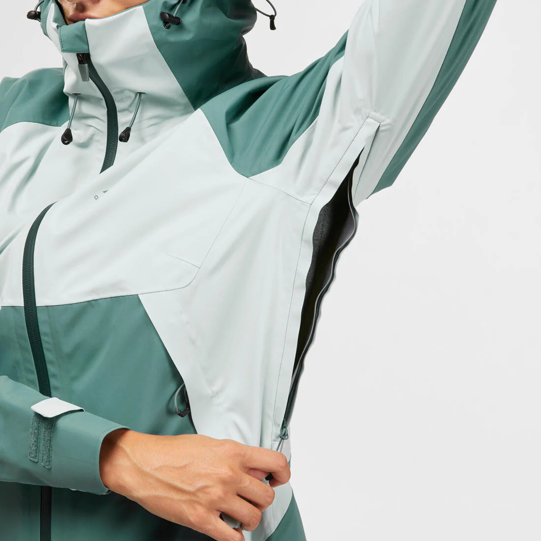 Women’s waterproof hiking jacket, MH500 - Orange & - Image 46