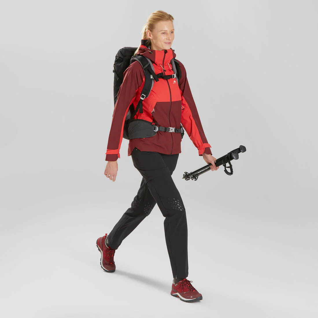 Women’s waterproof hiking jacket, MH500 - Orange & - Image 61