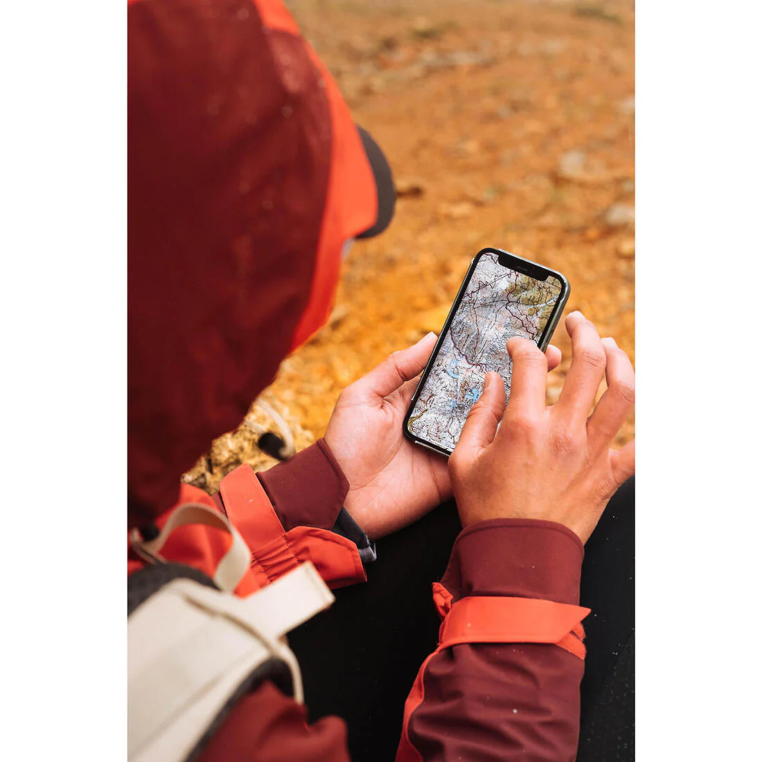 Women’s waterproof hiking jacket, MH500 - Orange & - Image 66
