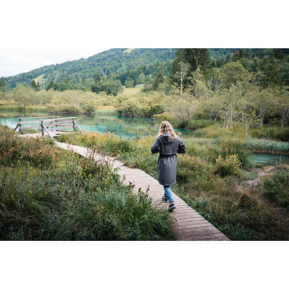 Women’s waterproof hiking jacket, Raincut Long - Image 20