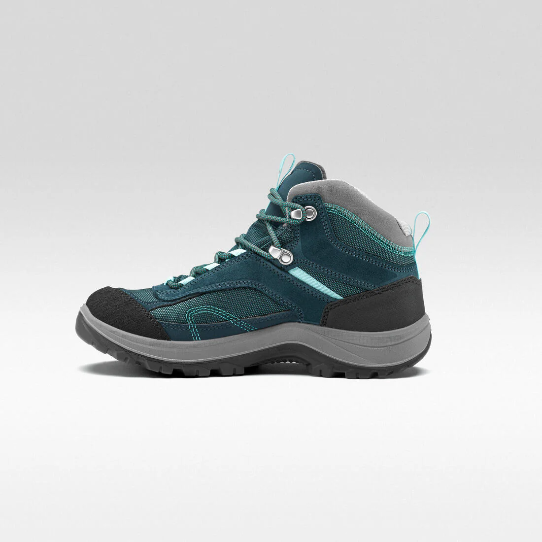 Women’s waterproof mountain walking boots - MH100 Mid - Turquoise - Image 3
