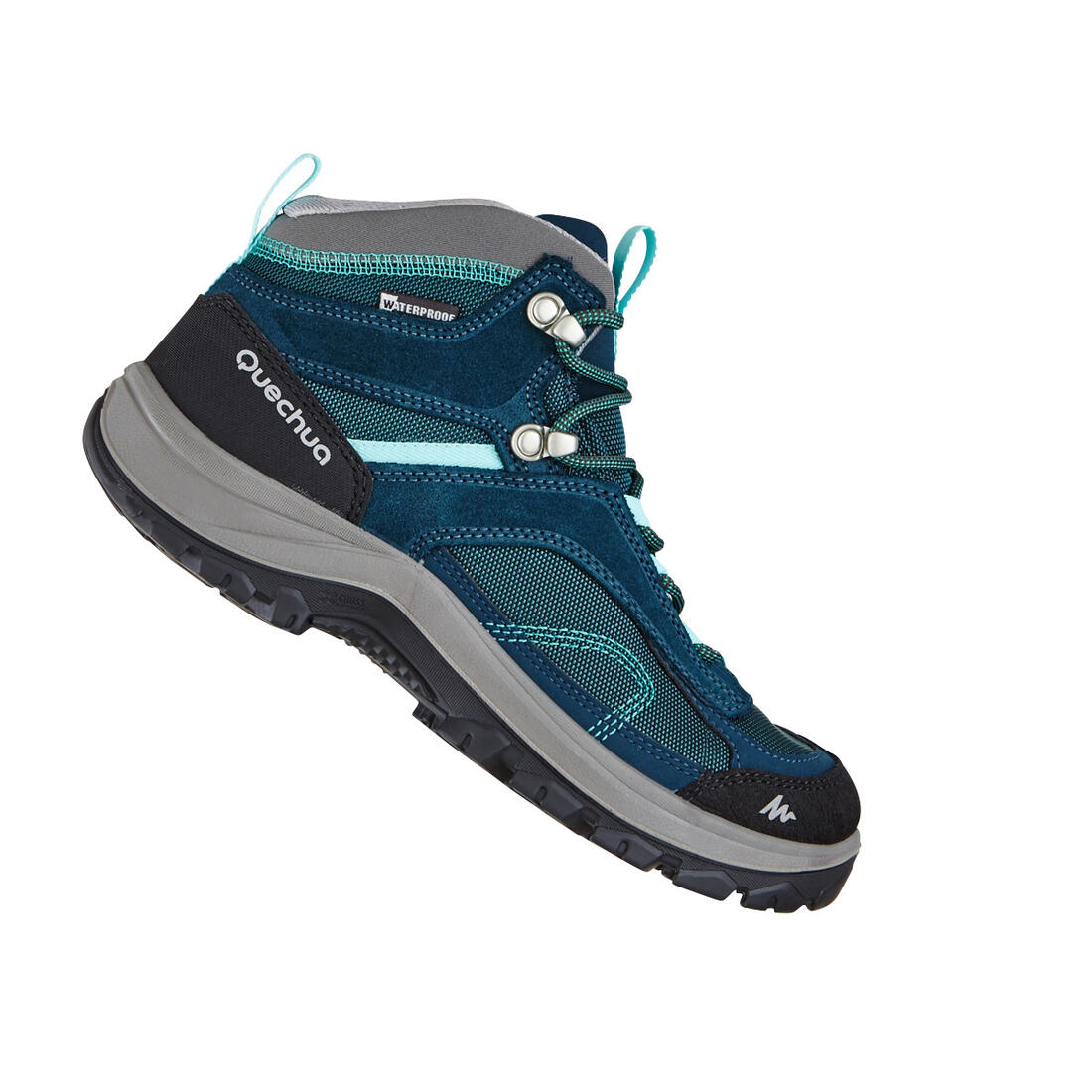 Women’s waterproof mountain walking boots - MH100 Mid - Turquoise - Image 7