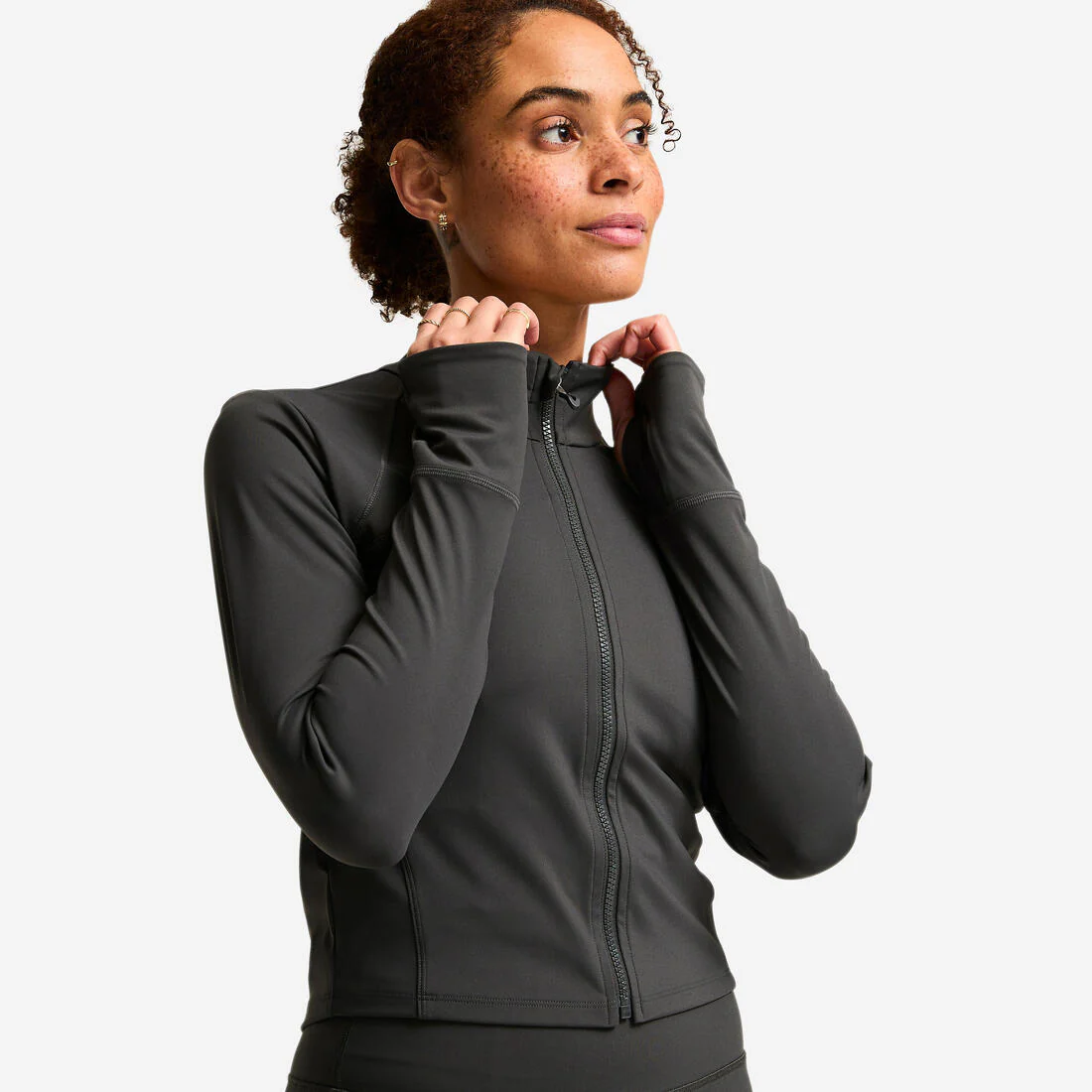 Women's Fitted Sports Jacket - Dark Grey