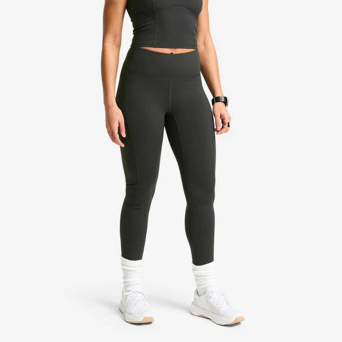 Women's High-Waisted Shaping Sport Leggings - Dark - Image 2
