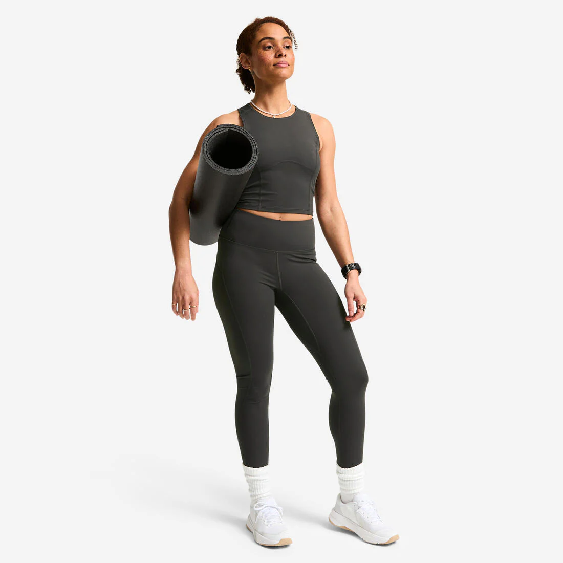 Women's High-Waisted Shaping Sport Leggings - Dark - Image 5
